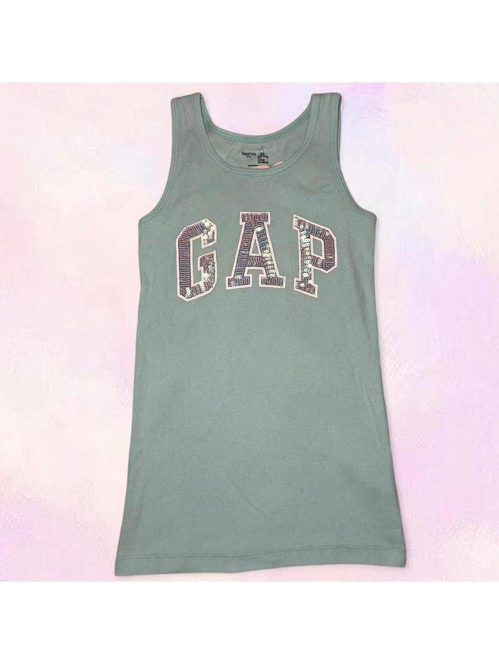 Y2K Light Blue Gap Sequin Tank Top Children’s 10-12 Years
